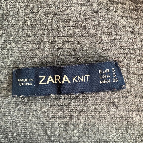 Zara Open Front Knit Cardigan - Grey - Picture 4 of 5